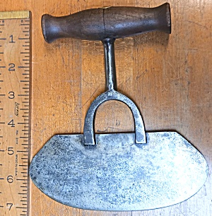 Antique Food Chopper Knife Cast Steel